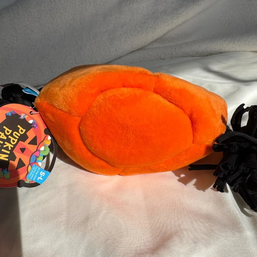 NWT Bark Box Dog Toy PUPKIN PAIL, Pumpkin Trick or Treat Bag, Orange, Size S-L